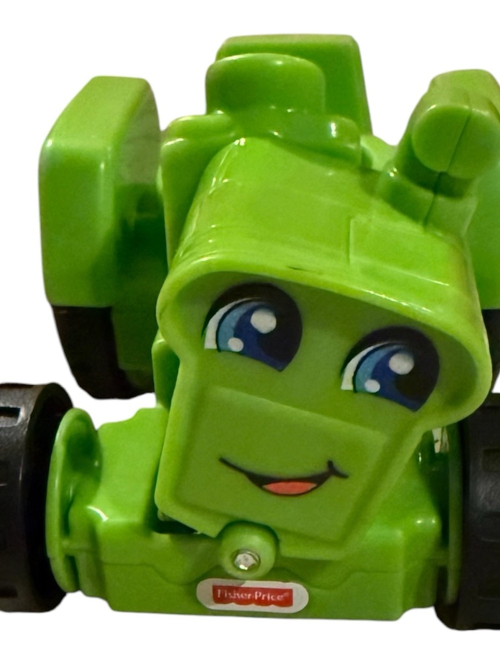 Fisher-Price Green Friendly Toy Tractor with Smiling Face